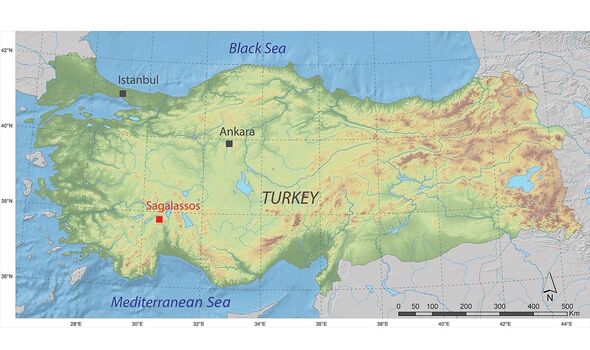 Une carte de la Turquie