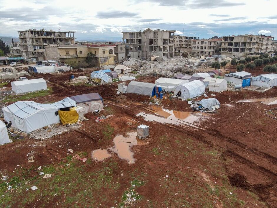 Les camps syriens de Jenderes inondés après de fortes pluies