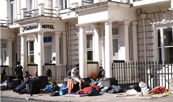 hôtel utilisé par les migrants à Londres,