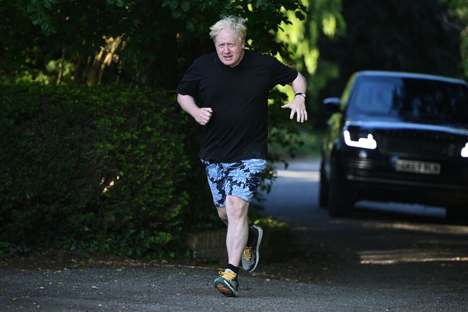 Boris Johnson en course
